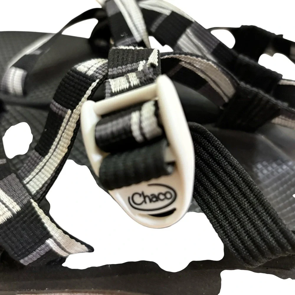 Chaco ZX/2 Dual Strap Classic Sandal Women Sz 7 Geometric Black & White Bohemian - Picture 6 of 9